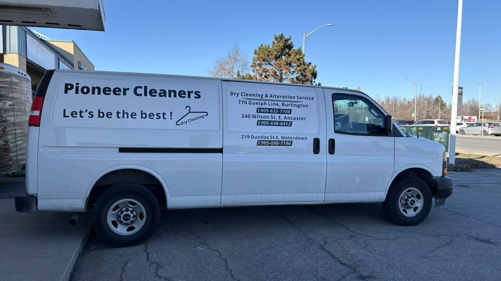 Pioneer Dry Cleaners Pickup and Delivery Van